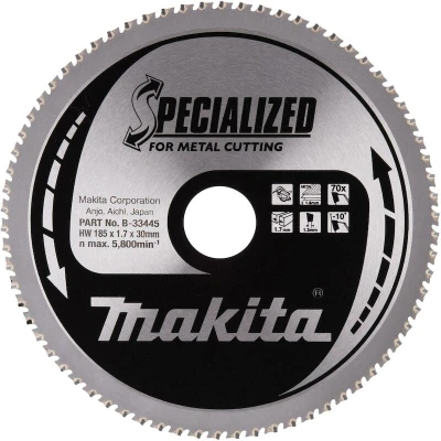 Afbeelding van Makita Cirkelzaagblad voor Dun plaatstaal Specialized Ø 185mm Asgat 30mm 70T B 33445