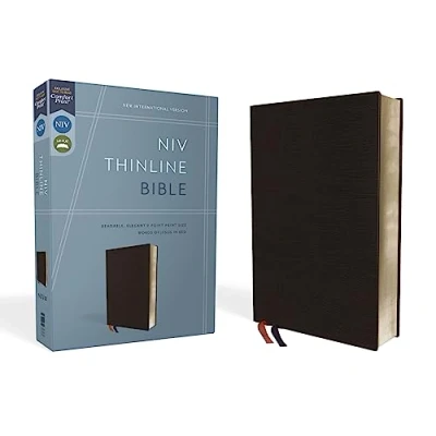 Afbeelding van NIV, Thinline Bible, Bonded Leather, Black, Red Letter Edition
