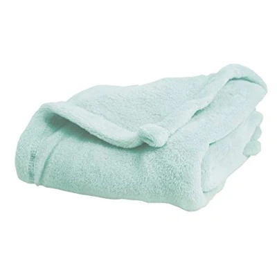 Image de Doux nid couverture microlon 75x100 cm turquoise