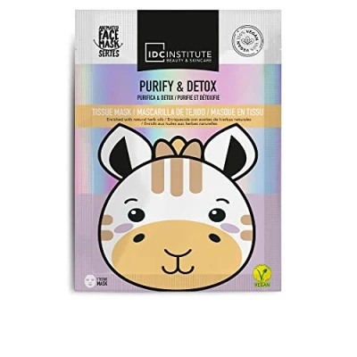 Afbeelding van Veganistisch gezichtsmasker voor kinderen en volwassenen, van bedrukte giraffenstof, reinigend ontgiftend, schoonheidsroutine, gezichtsverzorging, hydrateert de huid, cadeau idee meisjes,