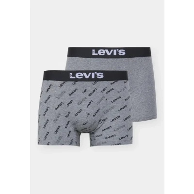 Afbeelding van Levi&#039;s MEN LOGO Brief 2 PACK Onderbroeken, Heren, Maat: Small, Grey/black