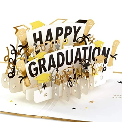 Afbeelding van Hallmark Signature Paper Wonder wenskaart voor afstuderen, pop upgraduatie