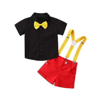 Afbeelding van Lito Angels Costume de Mickey avec porte jarretelles pour enfant 3 à 4 ans (étiquette numéro 110)