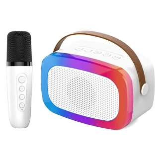 Afbeelding van Denver Karaoke Set Kinderen &amp; Volwassenen Discolichten Bluetooth Incl. Microfoon Speaker Partybox BTM610