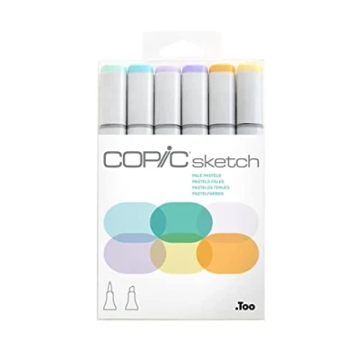 Afbeelding van Copic Sketch Marker Set Pastelkleuren 6 stuks