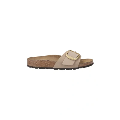 Afbeelding van Birkenstock Madrid BIG Buckle Muiltjes, Dames, Maat: 43, Beige Leer