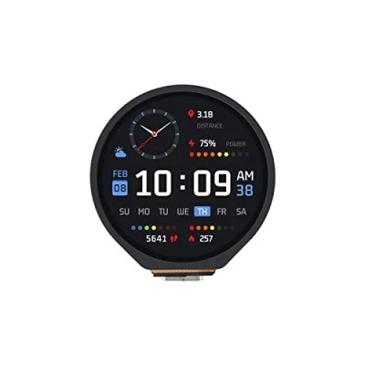 Afbeelding van RP2040 MCU bord met 1,28 inch rond aanraaklcd displaymodule 240 x resolutie 65K RGB kleuren IPS scherm gebaseerd op Raspberry Pi RP2040, versnellingsmeter en gyroscoopsensor, USB