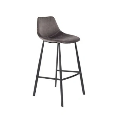 Afbeelding van Dutchbone Franky Barkruk Grijs 80 cm Set van 2