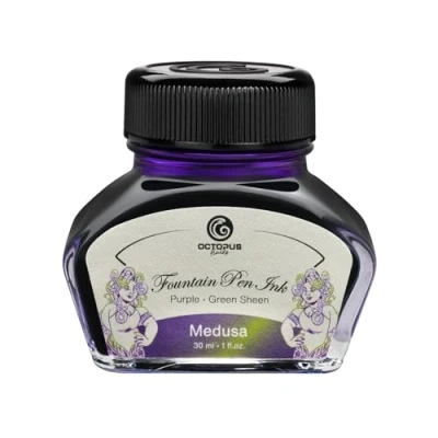 Afbeelding van Octopus Fluids Medusa Sheen Ink vulpen in inktglas, 30 ml, violet