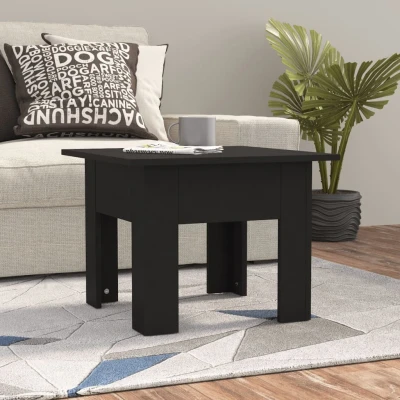Afbeelding van Salontafel 55x55x42 cm spaanplaat zwart