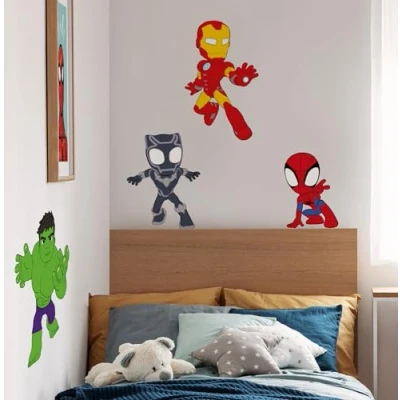 Afbeelding van Komar Spidey and His Amazing Friends Power Group Muursticker, 50 x 70 cm, Marvel muursticker voor kinderkamer