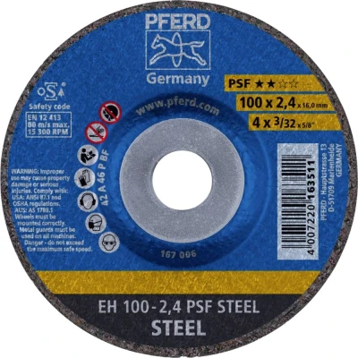 Afbeelding van PFERD EH 100 2,4 PSF STEEL/16,0 61739116 Doorslijpschijf gebogen mm 25 stuk(s) Staal