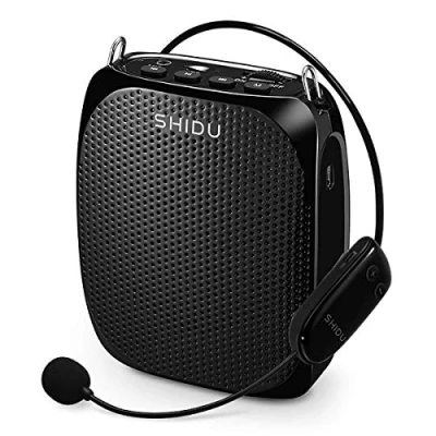 Afbeelding van Draagbare spraakversterker met oplaadbare headset SHIDU10W 2000mAh draadloze microfoon geluidssysteem voor leraren, gidsen, trainers, presentatoren