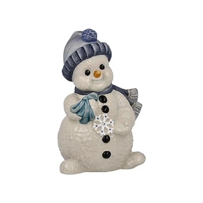 Afbeelding van Goebel Kerst Decoratief beeld / figuur Sneeuwpop Mijn sneeuwvlokje Aardewerk 11cm
