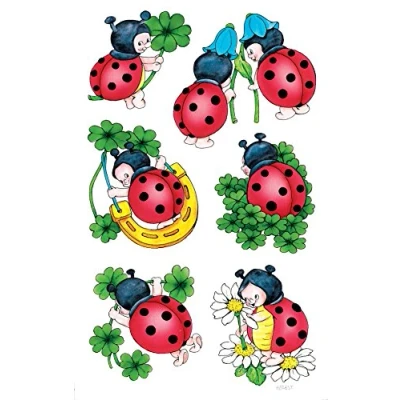 Afbeelding van papieretiket Z design Creative pakje a 2 vel lieveheersbeestjes