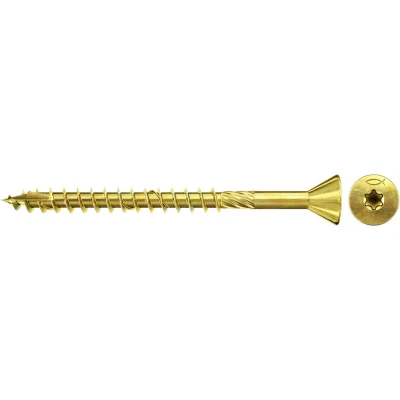 Afbeelding van Fischer 660202 MDF schroeven 3.5 mm 45 Binnen T, Interne vertanding, TX, Torx, T profiel Staal Galvanisch verzinkt geel gechromateerd 200 stuk(s)