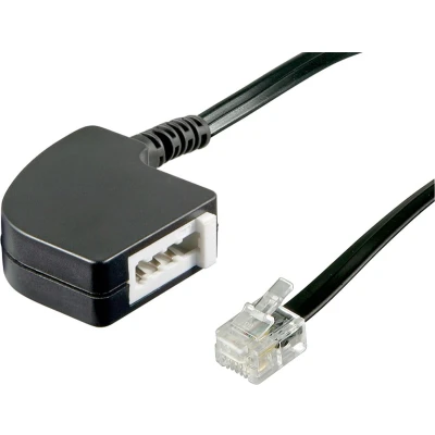 Afbeelding van Goobay TAE telefoonadapterstekker F bus &gt; RJ11/RJ14 stekker (6P4C)