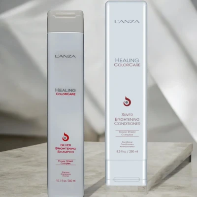 Afbeelding van L&#039;Anza Healing Color Care Silver Brightening Shampoo &amp; Conditioner Voordeelset Groot 1000 + 1000ML