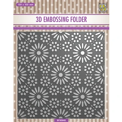 Afbeelding van Square frame Flower pattern