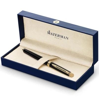 Image de WATERMAN Stylo roller H‚misphère, vernis noir G.C.