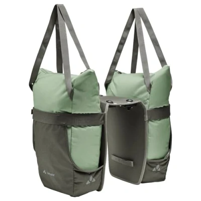 Afbeelding van VAUDE TwinShopper (UniKlip 2) Willow green Fietstas Achter Greenshape