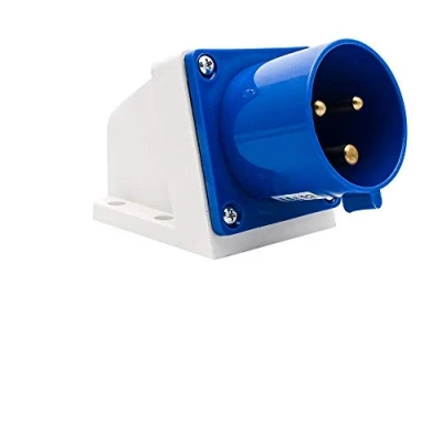 Afbeelding van Blauw industrieel stopcontact en MASO 16 A 220 V IP44 3 polige industriële stekker waterdichte wandcontactdoos 2P aardstekker / vrouwelijk (#513)