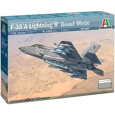 Afbeelding van 1:72 Italeri 1464 F 35A Lightning II Beast Mode Plastic Modelbouwpakket