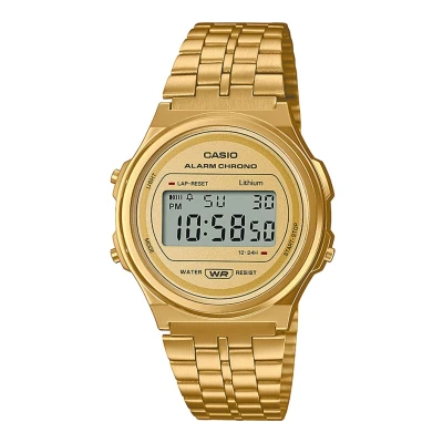 Afbeelding van Casio heren Vintage Round horloge A171WEG 9AEF in de kleur Goud