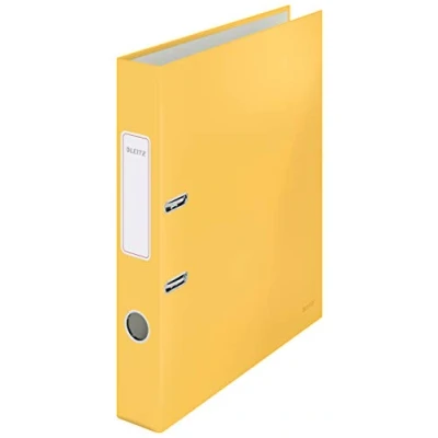 Afbeelding van Leitz Cosy 180 A4 Ordner met Rugetiket 2 Rings Zacht Oppervlak Rugbreedte Van 50mm Warm Geel