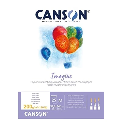 Image de CANSON Bloc à dessin Imagine, format A1, 200 g/m2