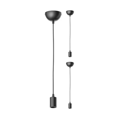 Afbeelding van ledscom.de Hanglamp DORI, zwart mat 1 x E27 max. 60 W, 3 stuks