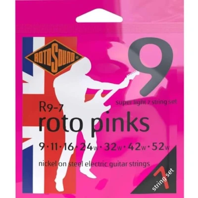 Afbeelding van Rotosound R9 7 Roto Pinks 009 snarige Snarenset elektrisch