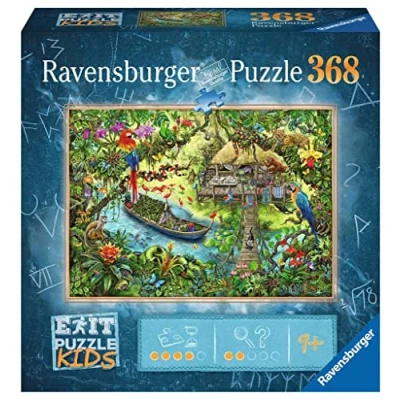 Image de Ravensburger EXIT Puzzle Kids 12924 Die Dschungelexpedition 368 Teile für Kinder ab 9 Jahren, Kinderpuzzle