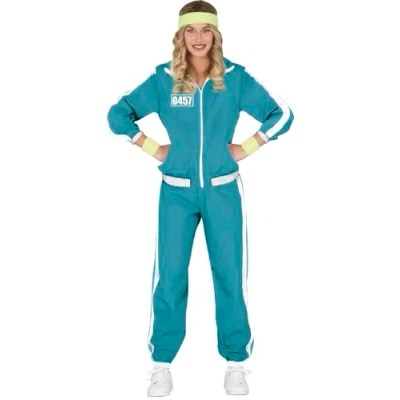 Afbeelding van Guirca Squid Game Pak Deelnemer Groen Retro Trainingspak Volwassen Vrouw Maat 46 48 Carnavalskleding Verkleedkleding