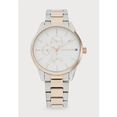 Afbeelding van Tommy Hilfiger Camille Horloge silvercoloured/rosegold/white, Dames, Maat: One Size, Silver coloured/rosegold/white