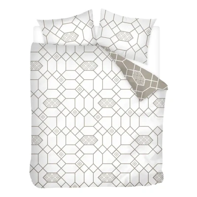 Afbeelding van Snoozing Lieven Flanel Dekbedovertrek Lits jumeaux 240x200/220 cm + 2 kussenslopen 60x70 Taupe