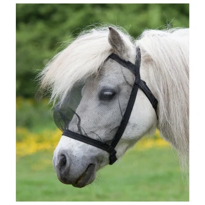 Afbeelding van Waldhausen Vliegenmasker Basic zonder Oren Zwart Shetland
