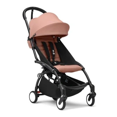 Afbeelding van Stokke YOYO3 kinderwagen vanaf 6 maanden Inclusief zwart frame / Ginger zitkussen + luifel in een handomdraai en uitklapbaar Licht compact Compatibel met handbagage