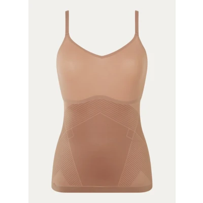 Afbeelding van SPANX dames Thinstincts corrigerende naadloze tanktop in de kleur Lichtbruin, maat: L