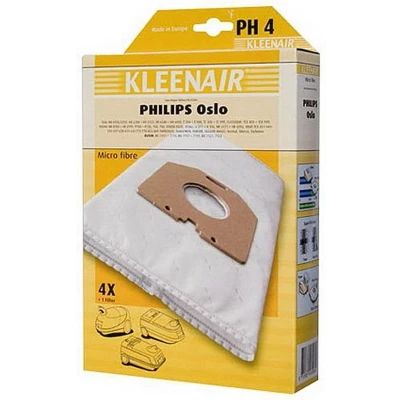 Afbeelding van Kleenair Stofzuigerzakken Philips Oslo PH4 4 stuks + 1 Filter