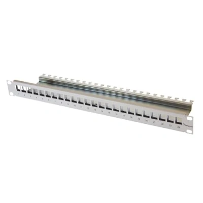 Afbeelding van Telegärtner H02025A0167 24 poorten Netwerkpatchpaneel 483 mm (19) CAT 6A 1 HE Grijs wit (RAL 7035)