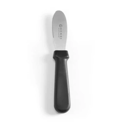 Afbeelding van HENDI Broodschraper, gekarteld, broodsnijder, boterschraper, vaatwasmachinebestendig, lemmet 85 mm, lengte 210 roestvrij staal/polypropyleen