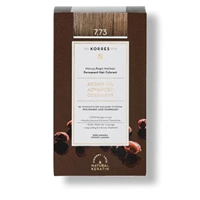 Image de KORRES Colorant à l&#039;huile d&#039;argan Sans ammoniaque Golden Moca 7.73 Couverture 100% des cheveux blancs et végétalien pour une couleur durable