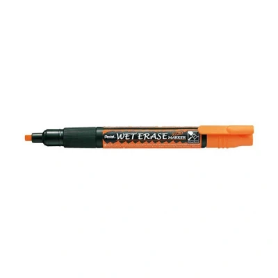 Image de Pentel marqueur décoratif WET ERASE SMW26, pointe biseautée, orange, craie