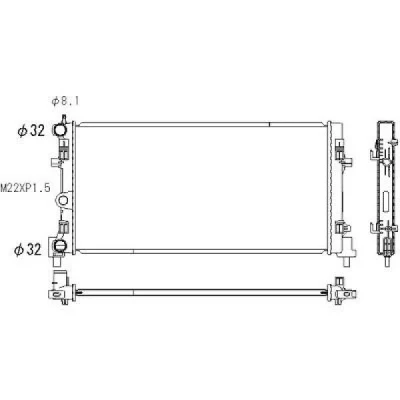 Afbeelding van DIEDERICHS DCM3011 Radiateur Aluminium 650 340 26 Climate VOLKSWAGEN: Polo V Hatchback, SEAT: Ibiza 4, 4 Sportcoupe, AUDI: A1 Hatchback