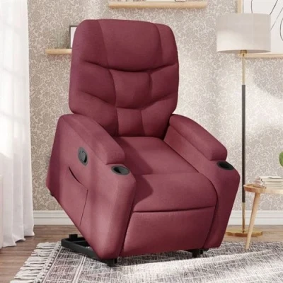 Image de vidaXL Fauteuil inclinable rouge bordeaux tissu3204827