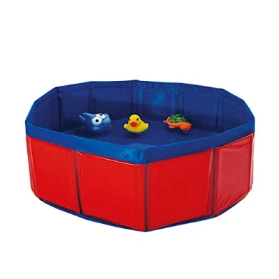 Afbeelding van Nobby Speelbad voor katten met speelgoed, rood/blauw, diameter 30 x 11 cm