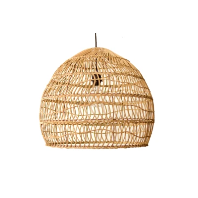 Afbeelding van Rotan / Rieten Hanglamp, Handgemaakt, Naturel, 55 cm