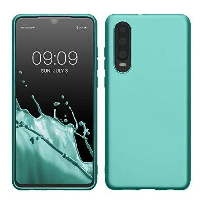 Afbeelding van kwmobile telefoonhoesje geschikt voor Huawei P30 Hoesje smartphone Back cover in metallic mintgroen