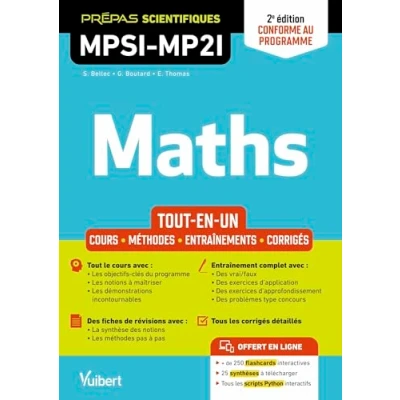 Afbeelding van MATHEMATIQUES MPSI MP2I TOUT EN UN